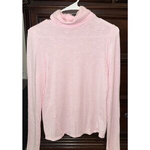 Light Pink Turtleneck Long Sleeve Top